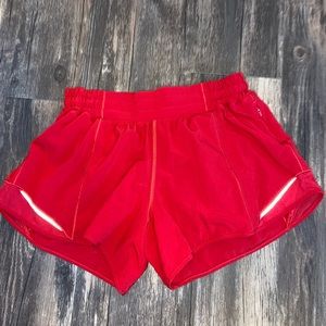 Lululemon hotty hot shorts (red, size 6, tall)